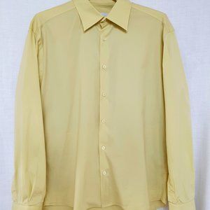 PRADA Stretch Poplin Light Green/Yellow Shirt